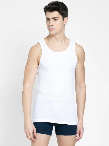 Jockey Men's 8823 Pack of 2 Sleeveless Rib Vests