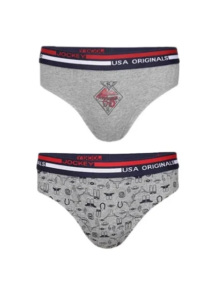 Jockey Boy's UB-01 Printed Pack of 2 Briefs