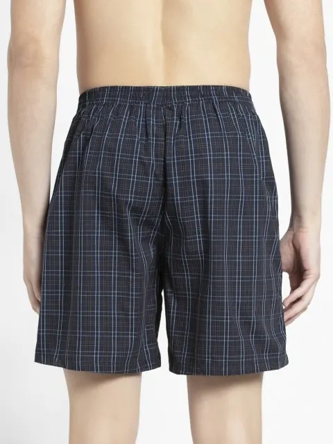 Buy Men's Super Combed Mercerized Cotton Woven Checkered Boxer Shorts with  Side Pocket - Assorted Checks US23