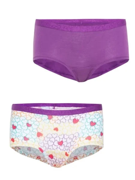Jockey Girls FG05 Assorted Pack of 2 BoyLeg