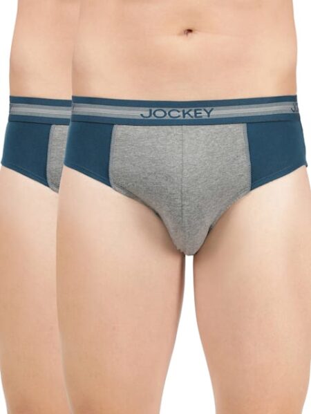 Buy Men's Super Combed Cotton Rib Solid Brief with Ultrasoft Waistband -  Smooth Grey FP02