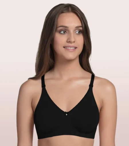 Enamor Womens A055 Shaper T shirt Bra - Black, 32C