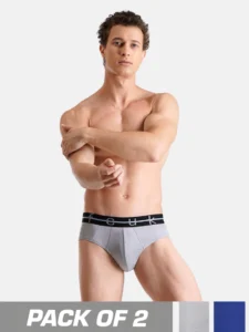 FCUK Mens Play Norwood Solid Brief Pack of 2