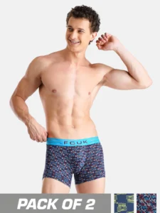FCUK Mens Flex Brixton Printed Trunks