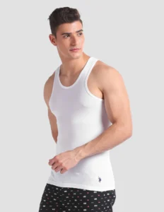 U S Polo Mens i661 SleeveLess Vests Pack of 3