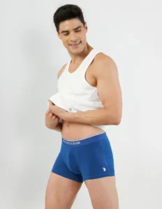 U S Polo Mens ET004 Solid Mid Rise Trunk