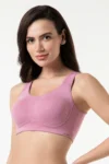 amante sports bra blue front