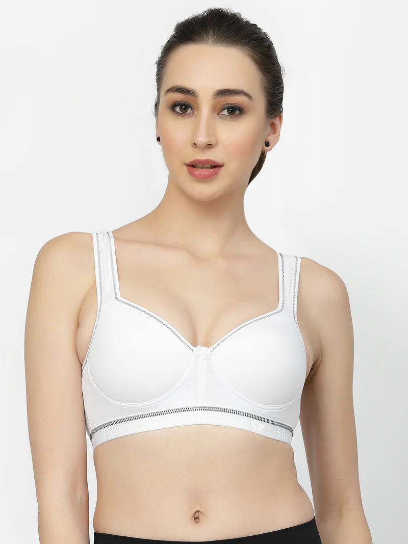 FloretMoldedPadsBra_1 white sports bra t3031