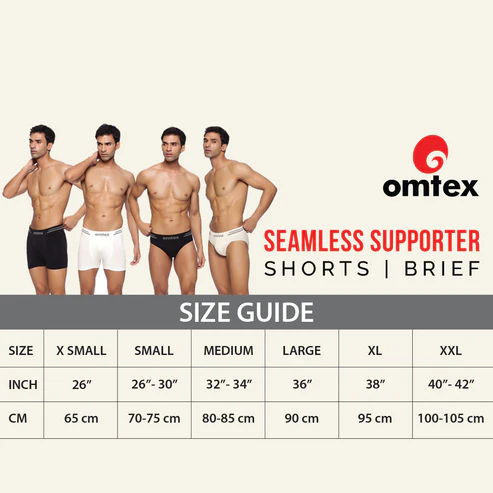 SUPPORTERSIZECHART-seamless shorts size guide