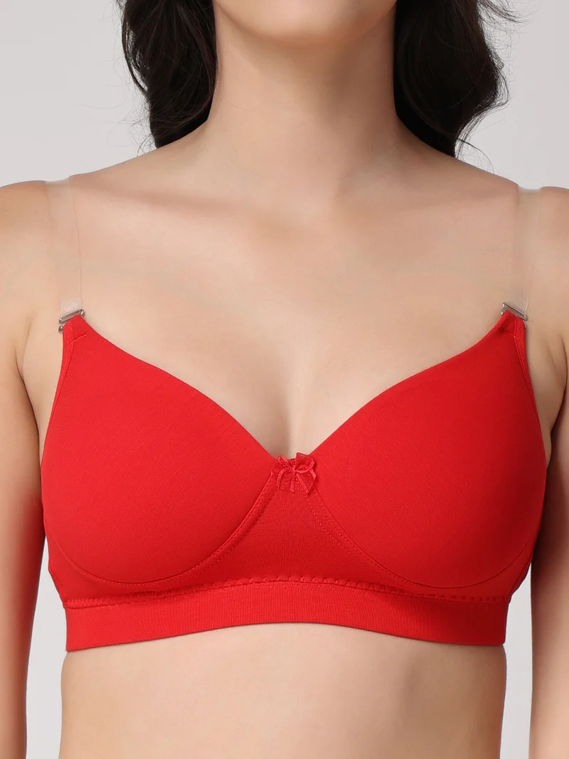 Women_sConvertible-StrapsT-ShirtBraHeavilyPaddedred_4 t3055