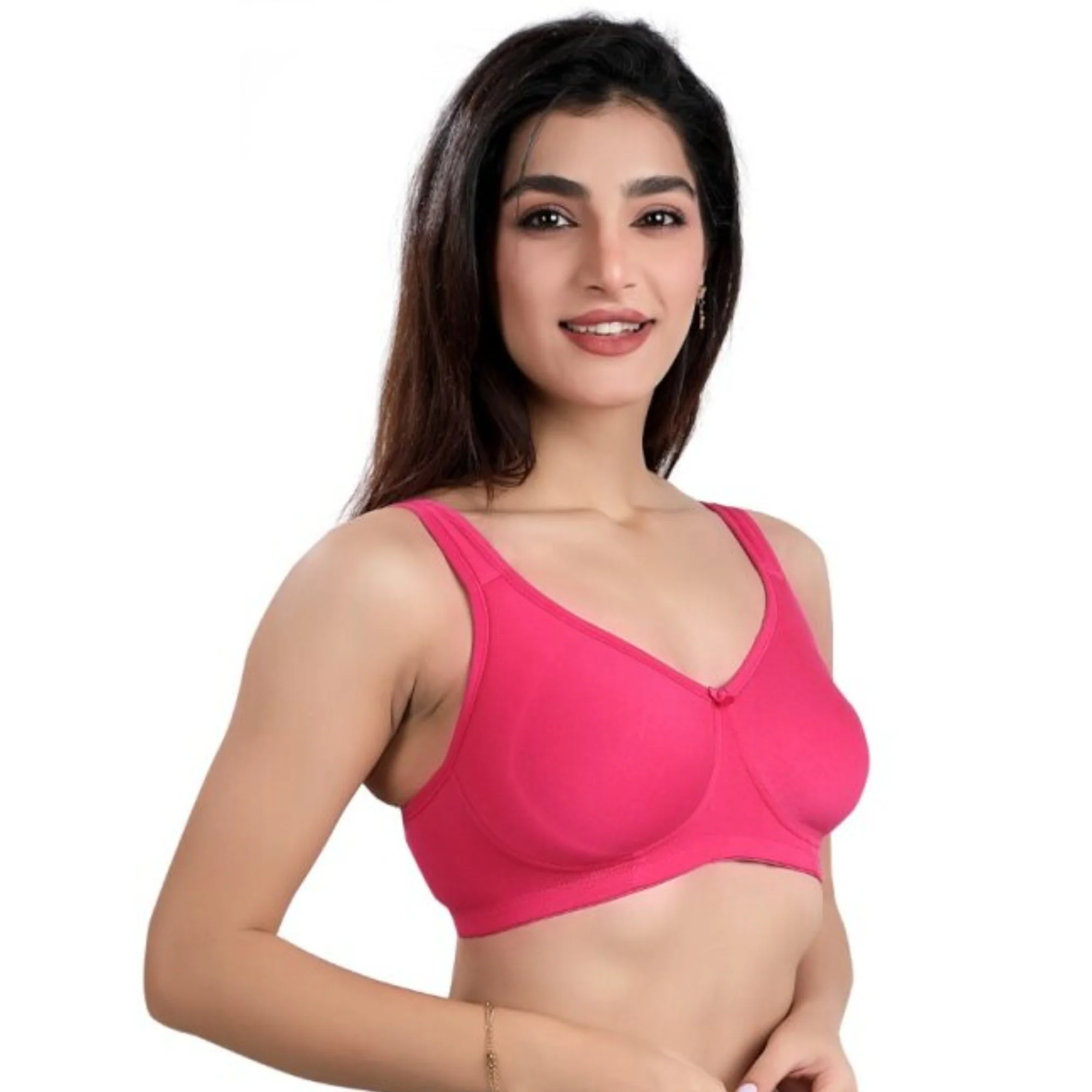 ollo bra honey bright pink side