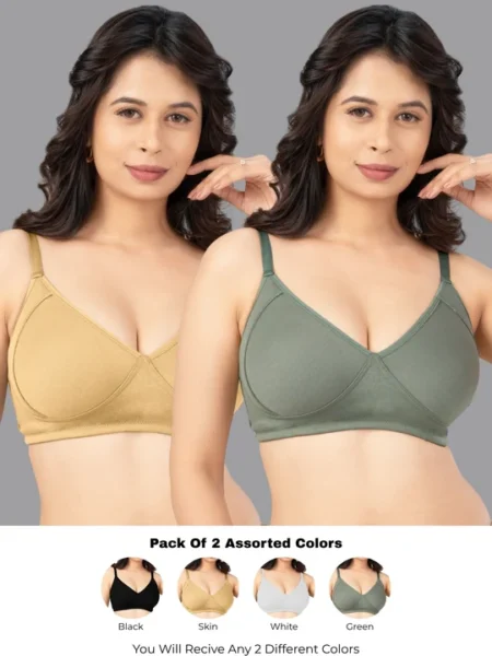 Lovable Women's L0724 Non Padded T-Shirt Bra Pack of 2