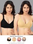Lovable Women's L0524 Removable Pads Non-Wired T-Shirt Bra Pack of 2
